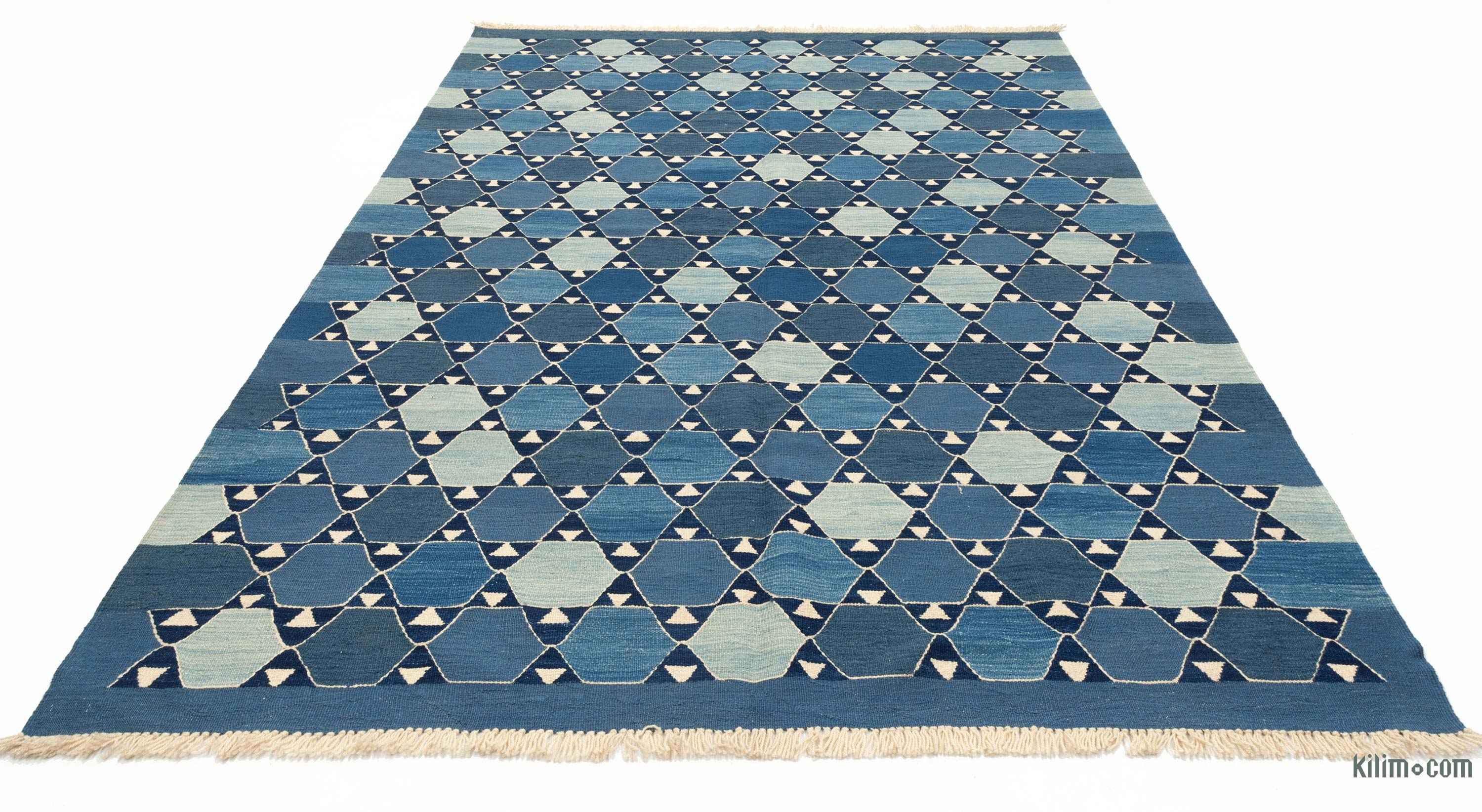 K0008675 Blue, Light Blue New Turkish Kilim Rug