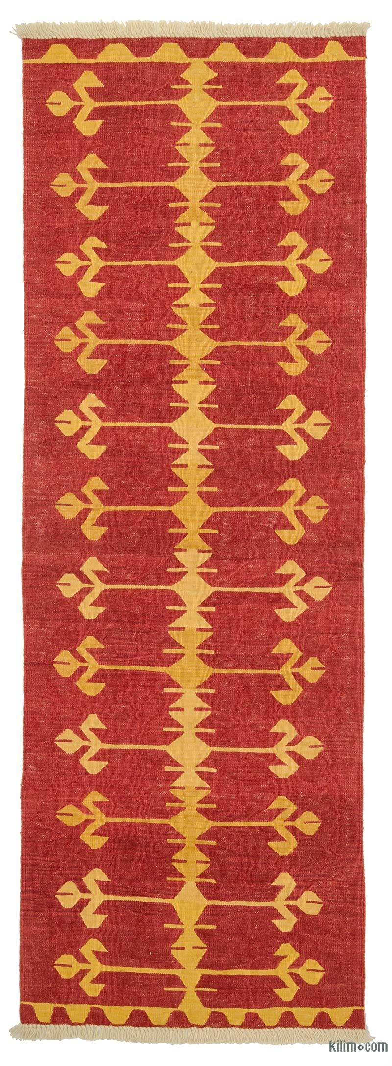K0008730 Red New Turkish Kilim Runner Rug
