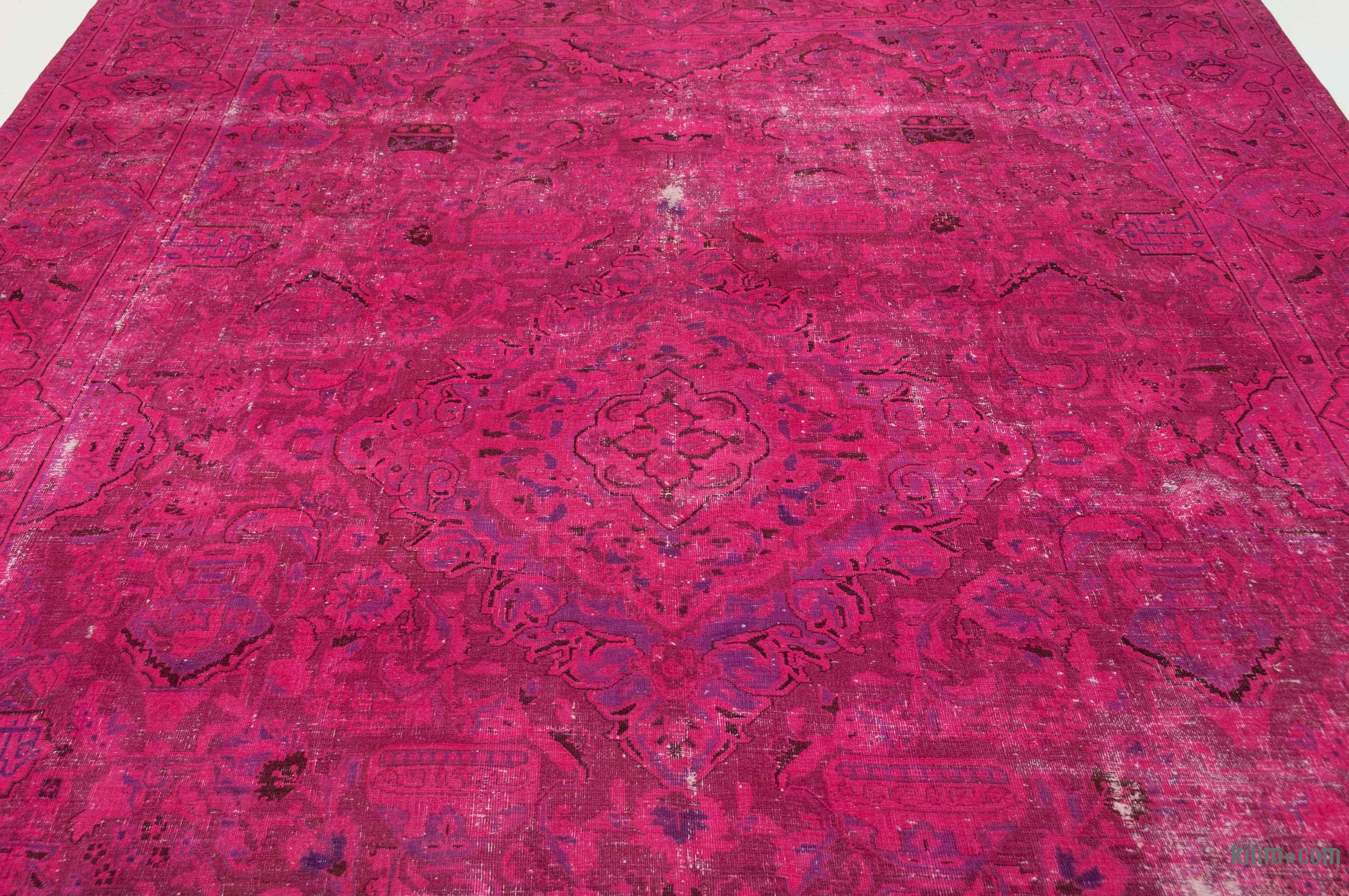 K0009440 Pink Overdyed Vintage Rug 9'1'' x 11'11'' (109 in. x 143 in.)