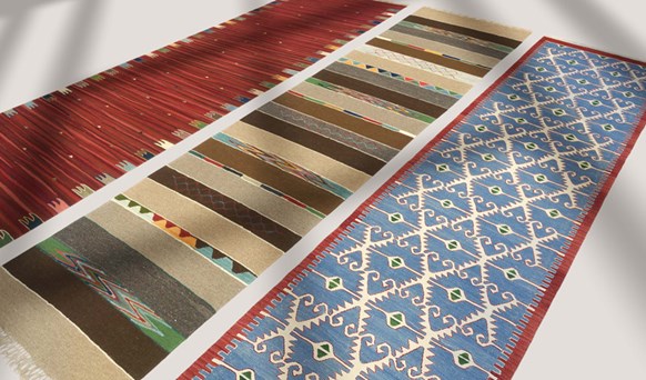 New Hand-Knotted Runners, Kilim Runners, Patchwork Runners