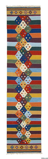 New Turkish kilim runner rug
