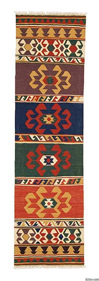 New Turkish kilim runner rug