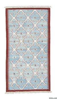 New Turkish kilim runner rug
