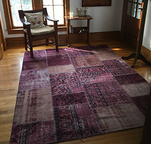 Over-dyed Turkish Patchwork Rug