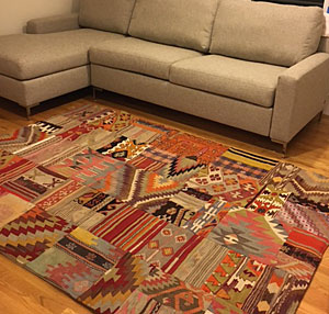 Kilim patchwork rug