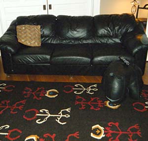 Kilim rug in sitting room