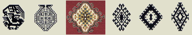Dragon kilim motifs
