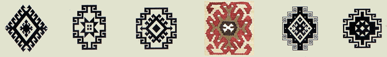 Dragon kilim motifs