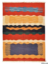 New Turkish kilim area rug