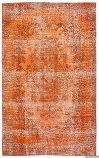 Over-dyed Turkish vintage rug