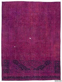 Over-dyed Persian vintage rug