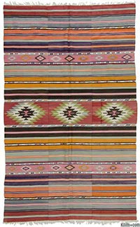 Vintage Turkish kilim rug