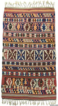 Antique Balikesir kilim rug