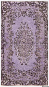 Over-dyed Turkish vintage rug