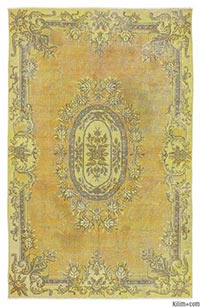 Over-dyed Turkish vintage rug