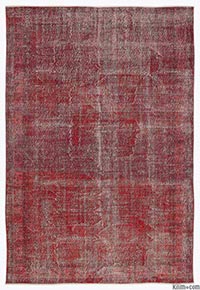 Over-dyed Turkish vintage rug
