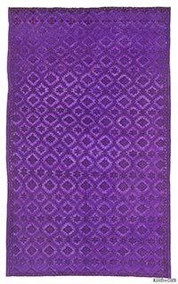 Hand carved overdyed rug