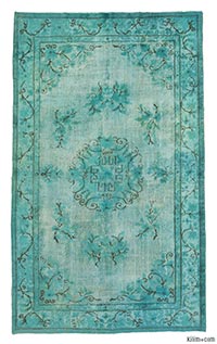 Hand carved overdyed rug
