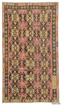Vintage Kayseri kilim rug