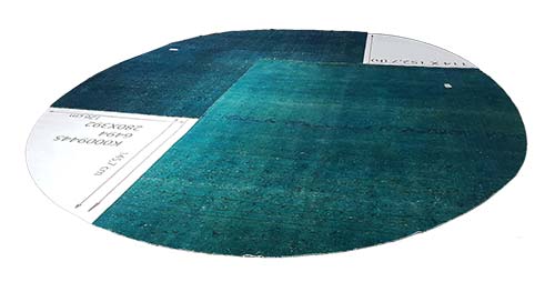 custom oval patchwork rug