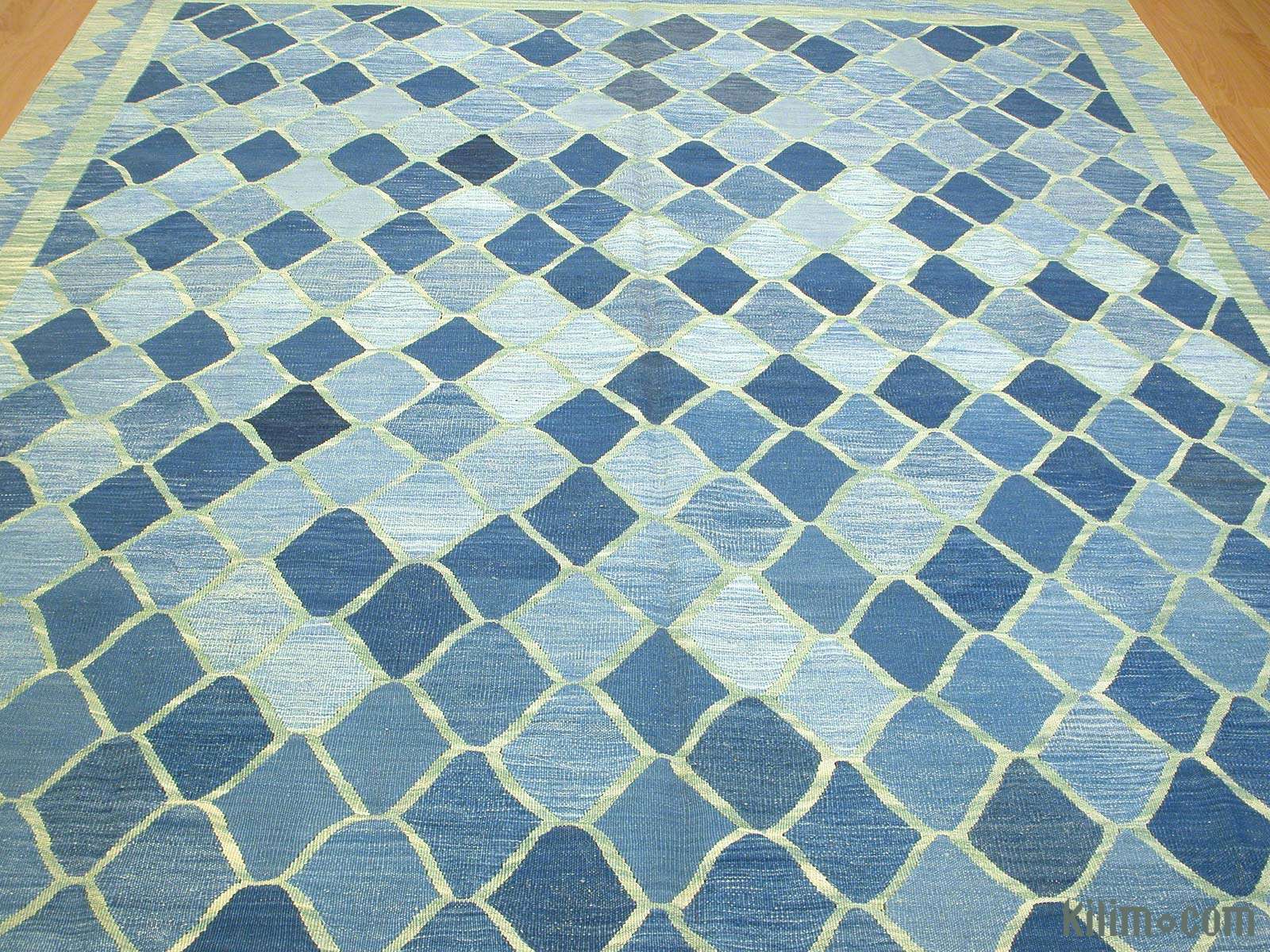 K0003889 Light Blue New Turkish Kilim Rug