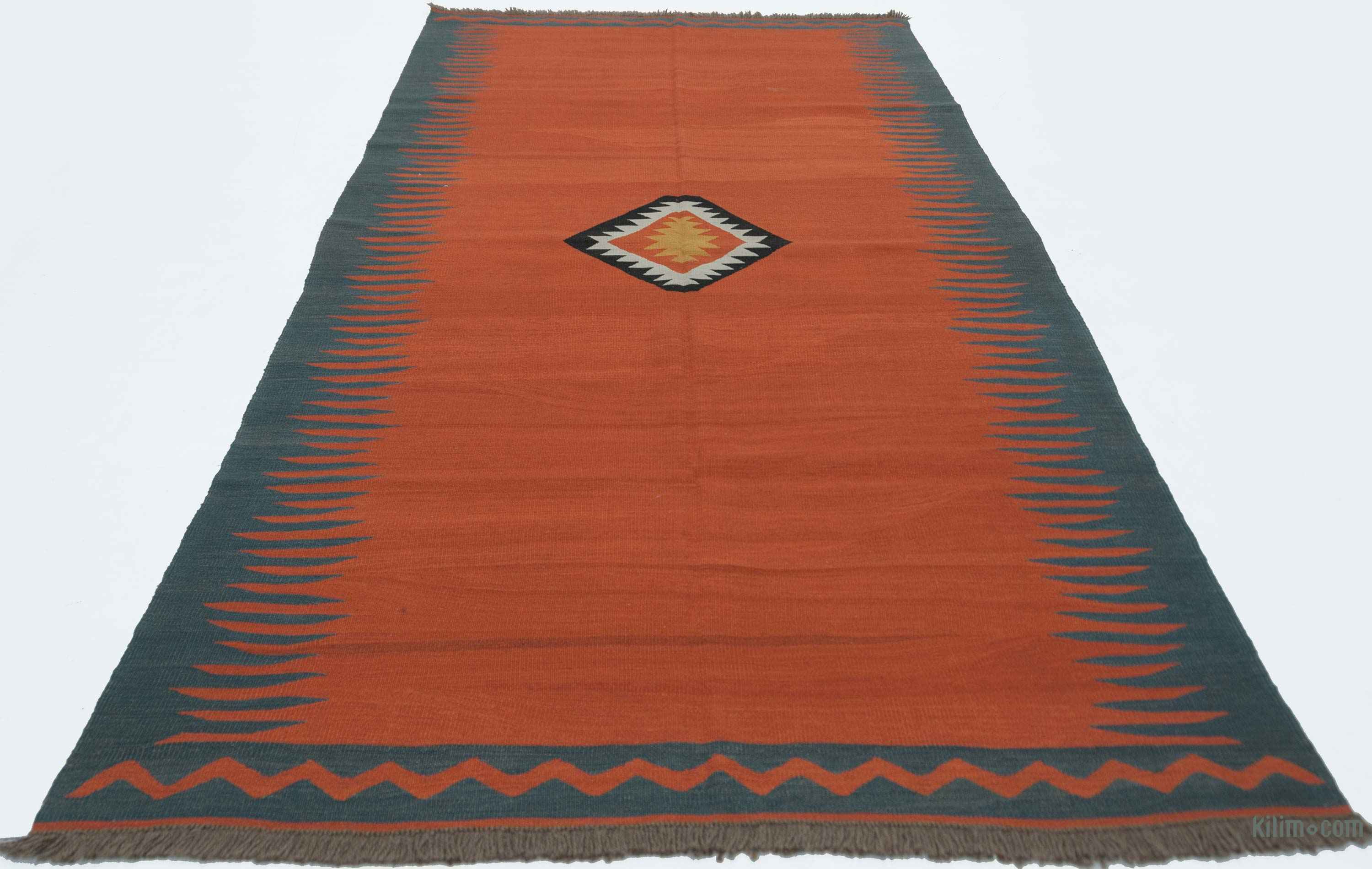 K0004674 Orange New Turkish Kilim Rug