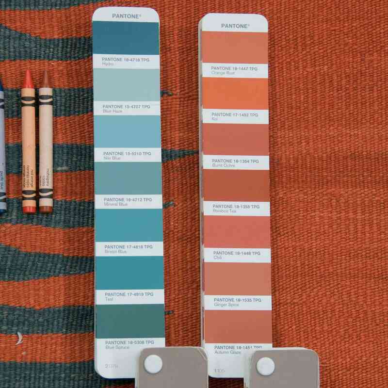 K0004674 Orange New Turkish Kilim Rug