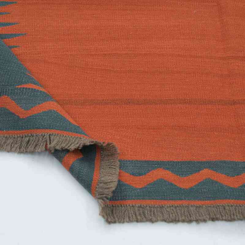 K0004674 Orange New Turkish Kilim Rug