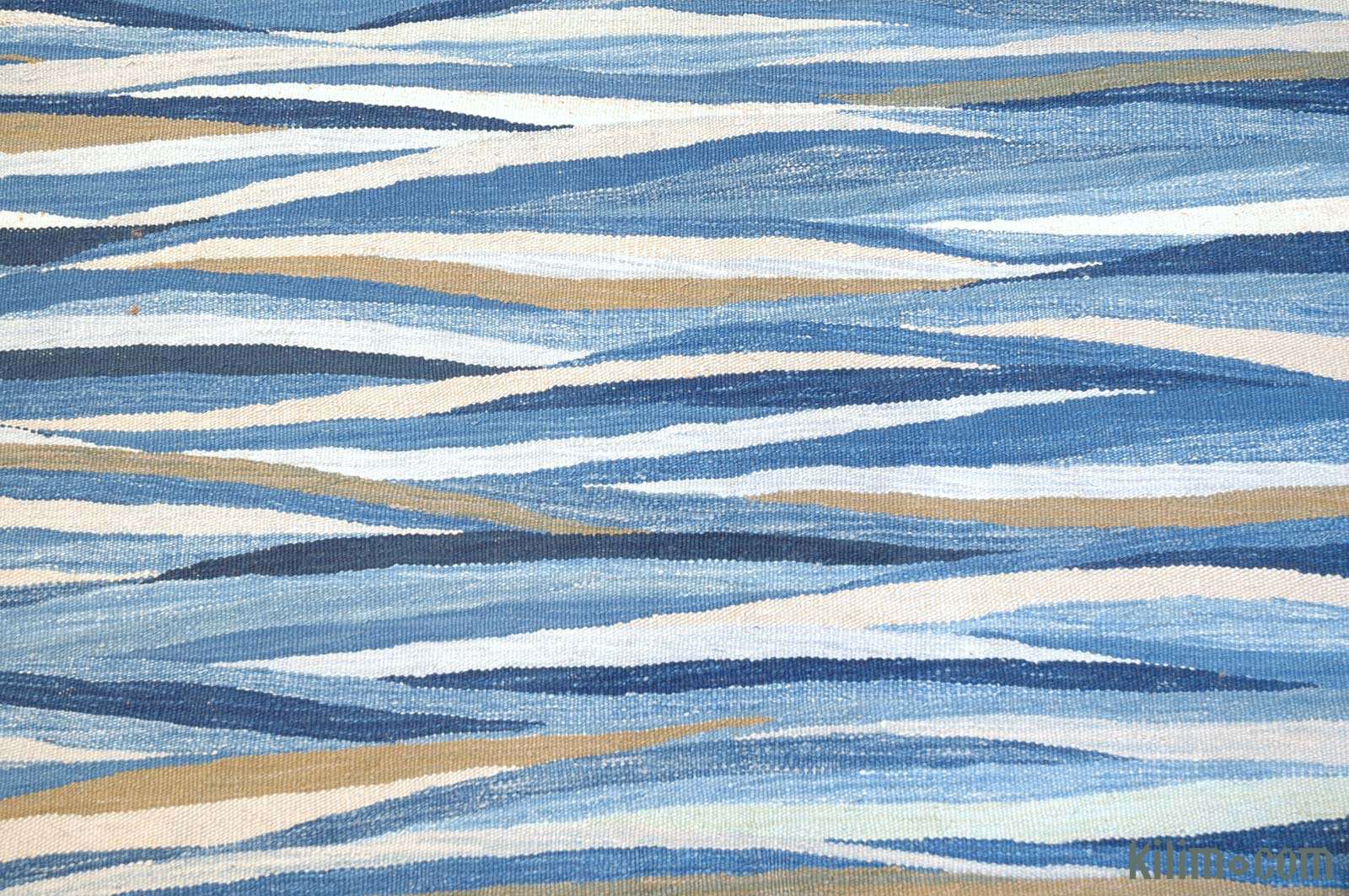 K0004799 Light Blue New Turkish Kilim Area Rug