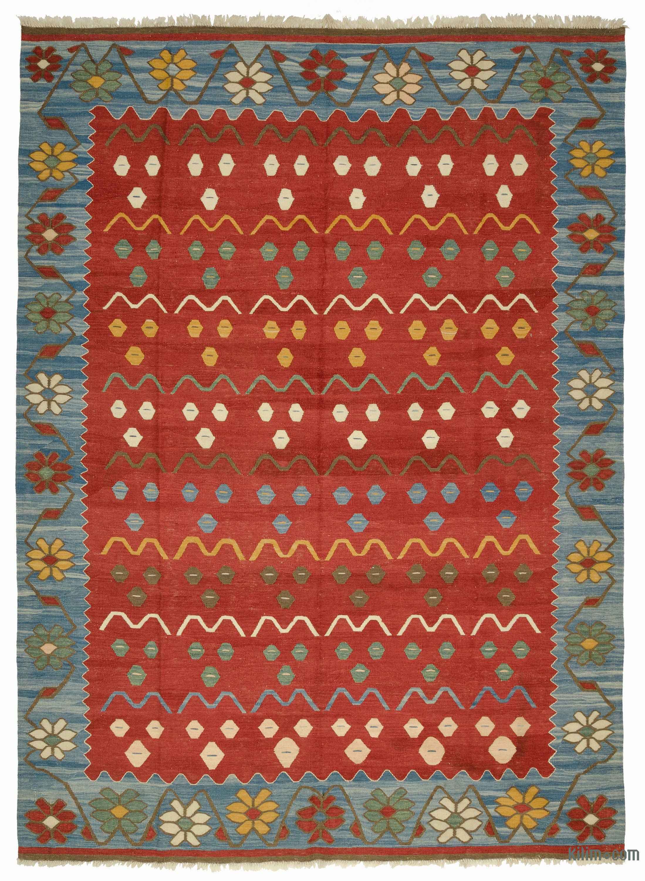 K0005820 Red New Turkish Kilim Rug
