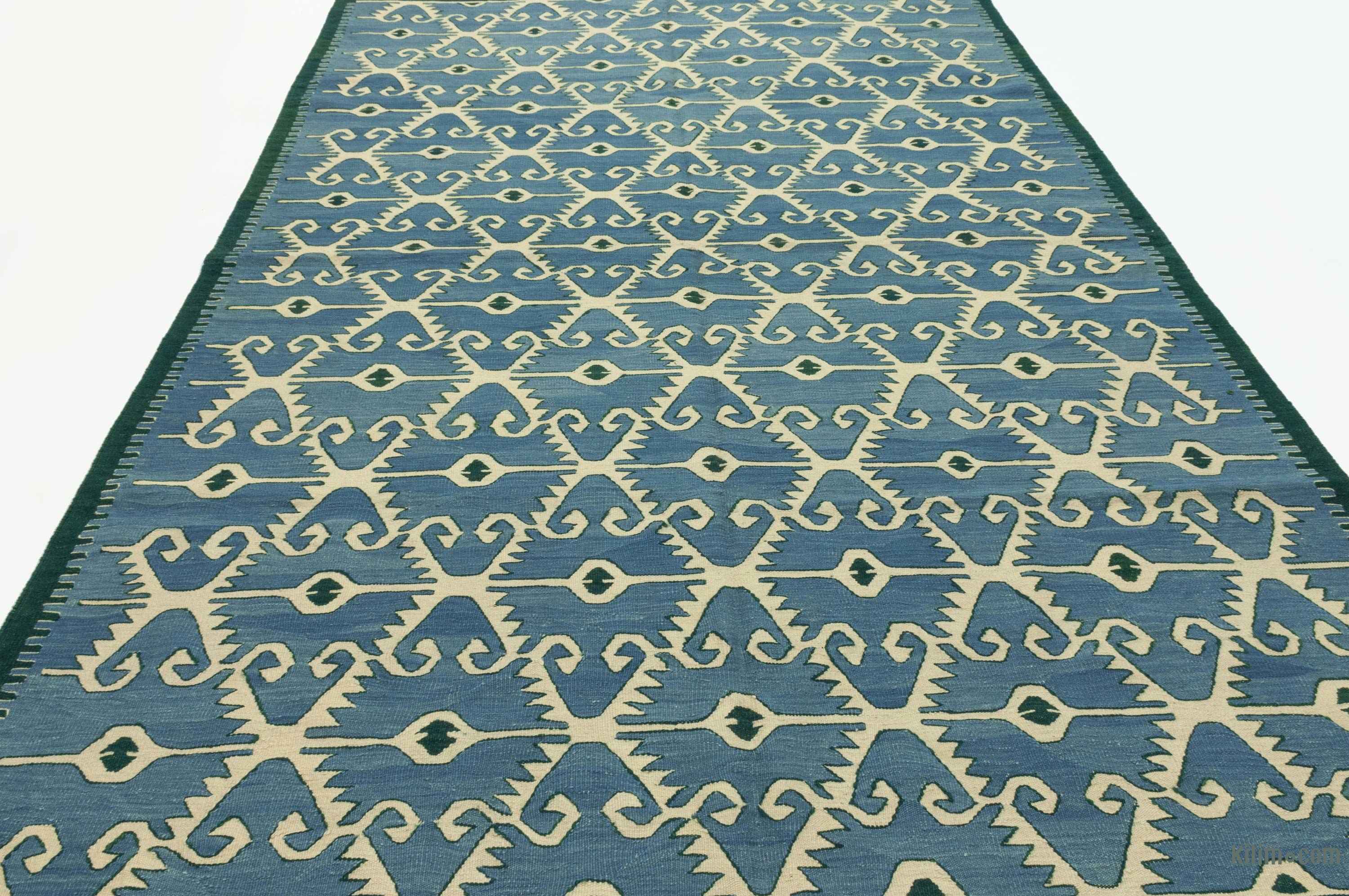 K0007948 Light Blue New Turkish Kilim Rug