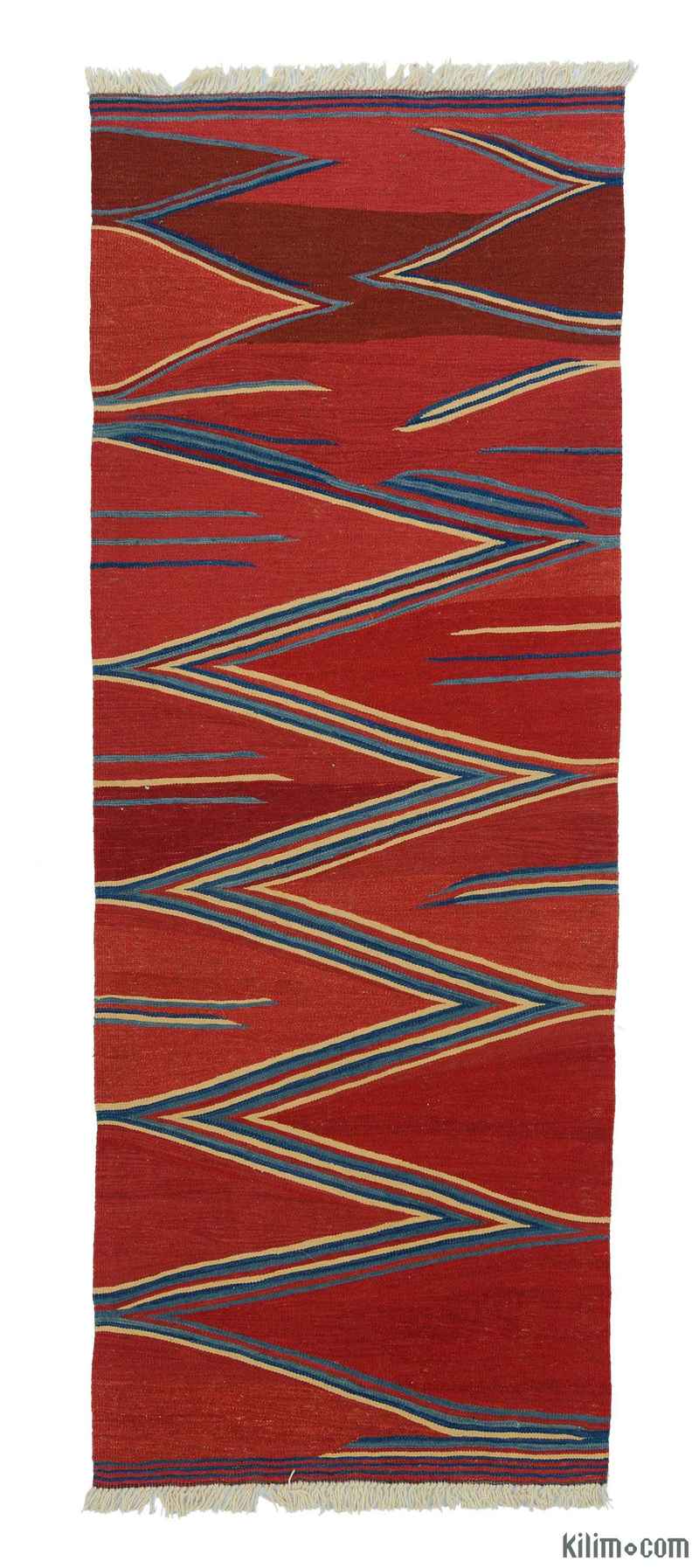 K0008694 Red New Turkish Kilim Runner Rug