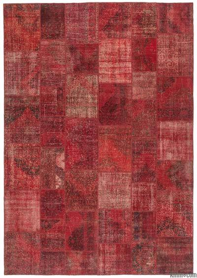 Over-dyed Turkish patchwork rug