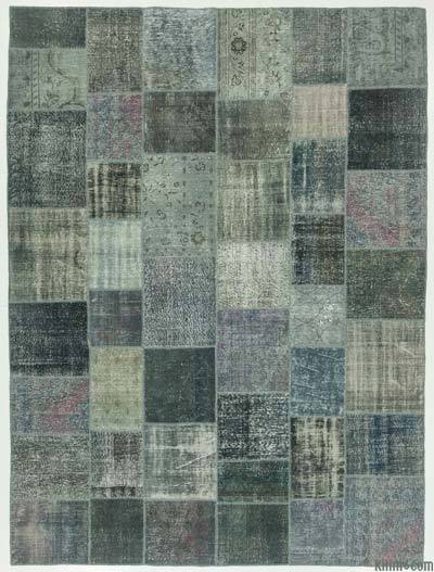 Over-dyed Turkish patchwork rug