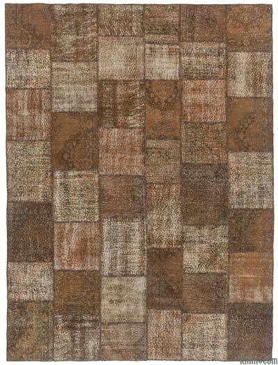 Over-dyed Turkish patchwork rug