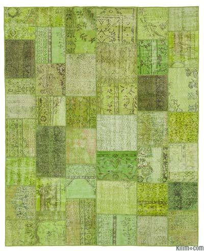 Over-dyed Turkish patchwork rug