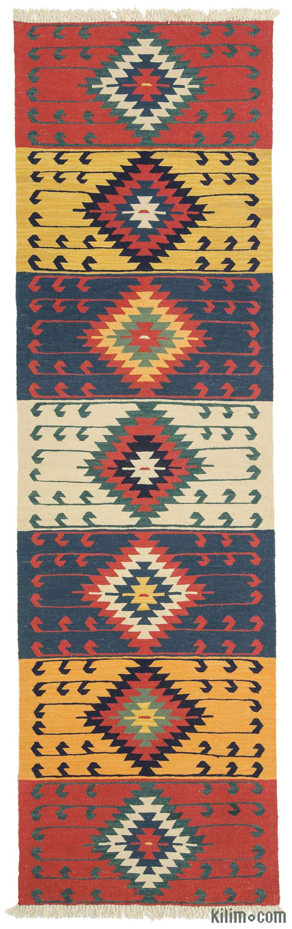 K0010796 New Turkish Kilim Runner Rug New Turkish Kilim Runner Rug