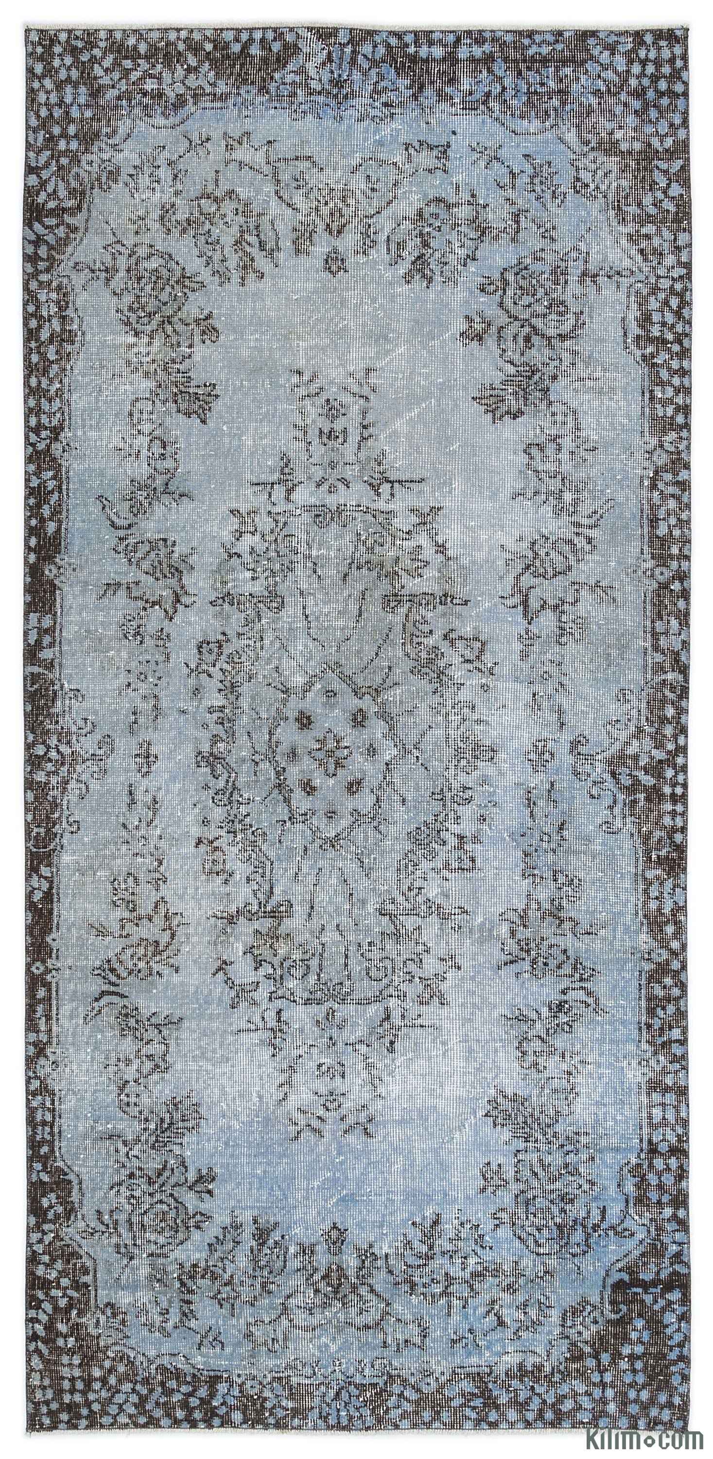 K0011747 Blue Over Dyed Turkish Vintage Rug 3 6 X 7 42 In K0011747 Blue Over Dyed Turkish Vintage Rug 3 6 X 7 42 In 91 Kilim Com The Source For Authentic Rugs Kilims Overdyed Oriental