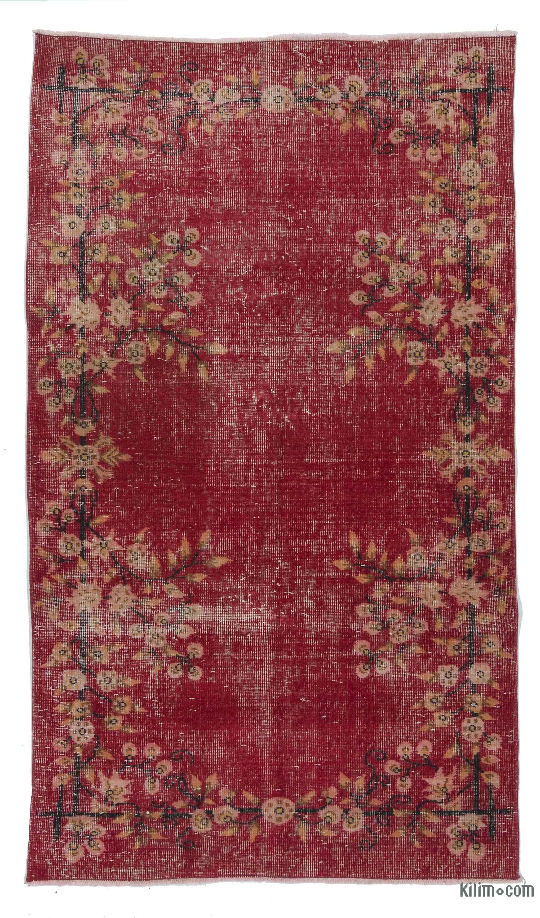 Red Turkish Vintage Area Rug 3 10 X 6 8 46 In 80