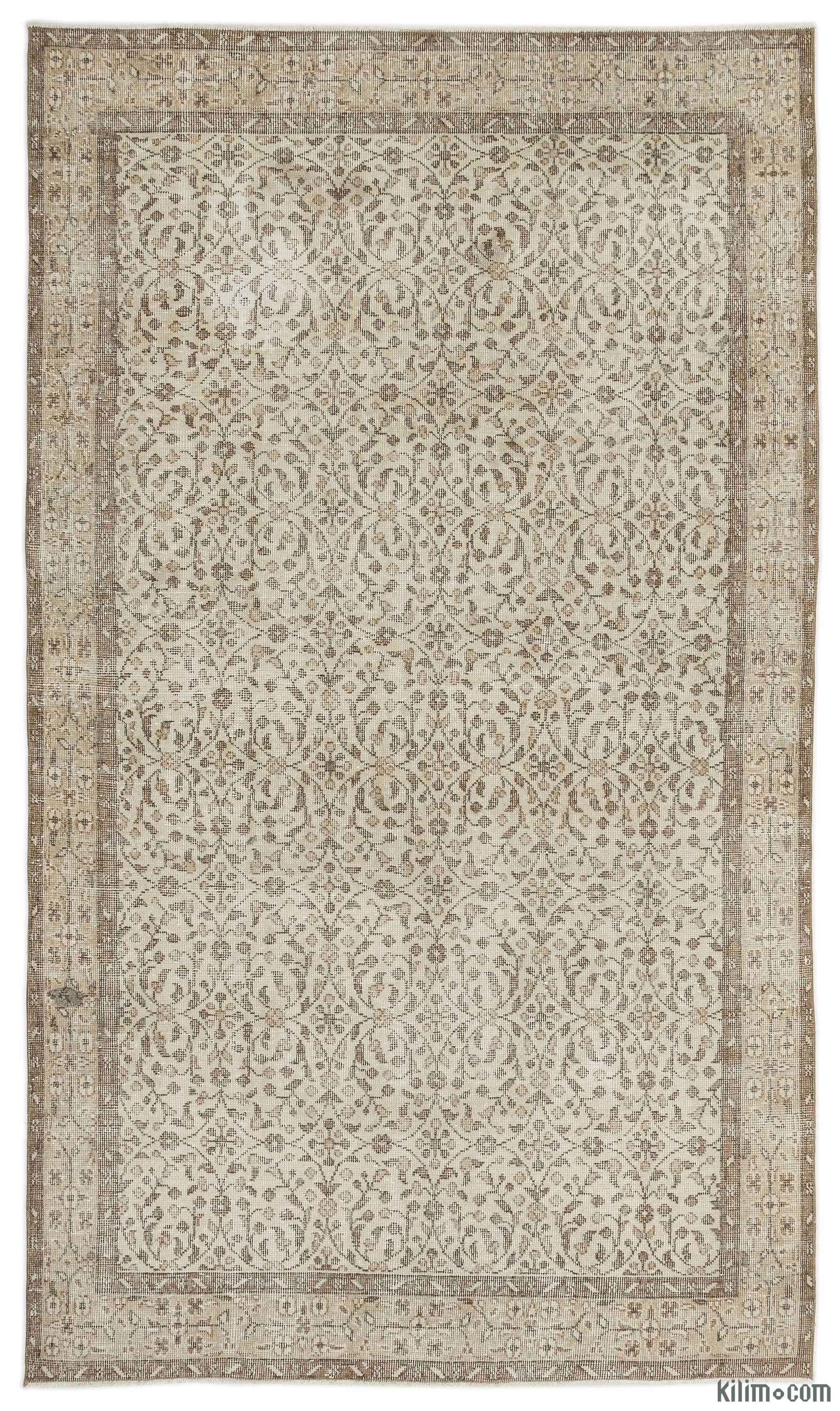 K0017980 Beige Turkish Vintage Area Rug 5 7 X 9 67 In K0017980 Beige Turkish Vintage Area Rug