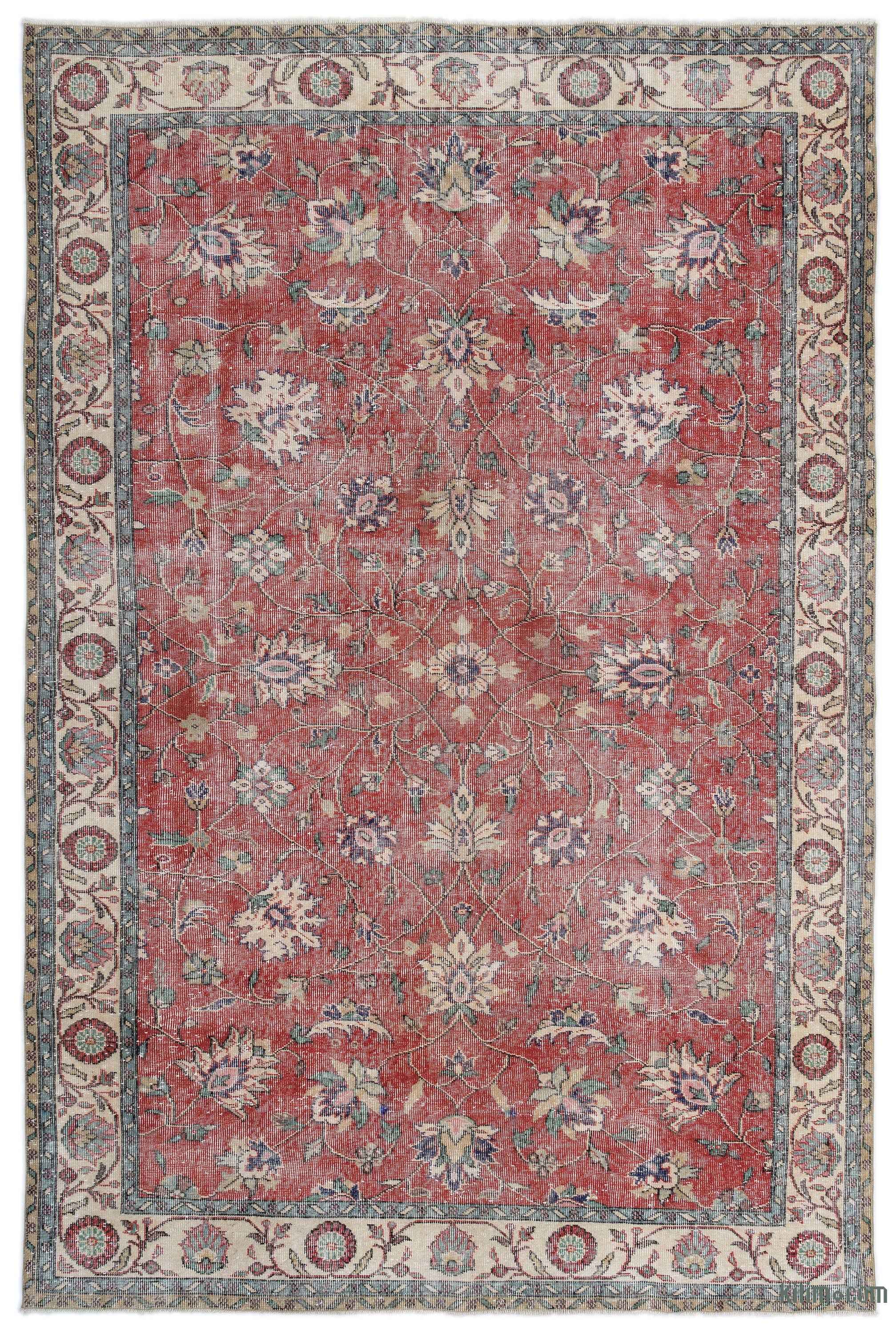 Turkish Vintage Area Rug 6 9 X 10 2 81 In 122