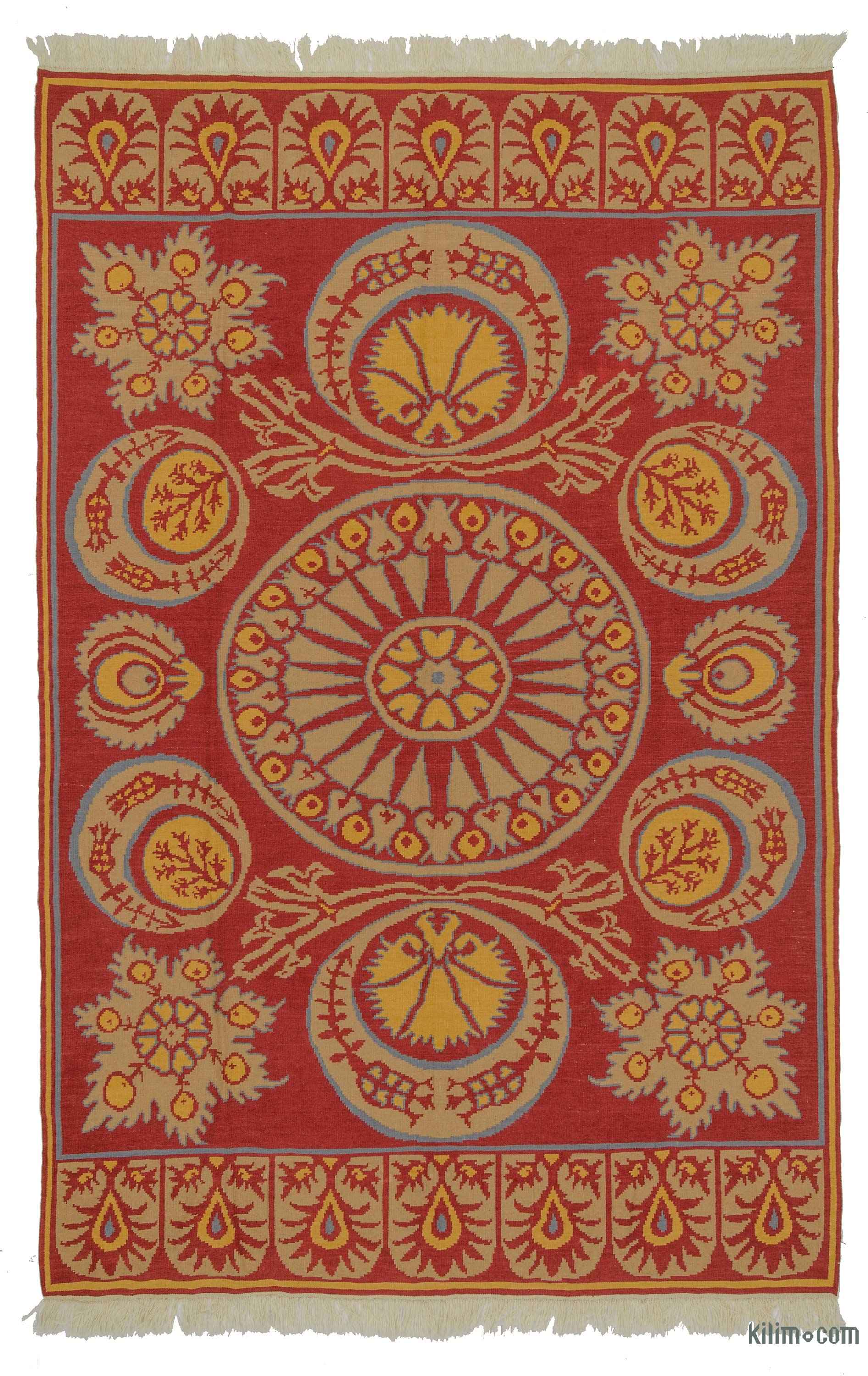 K0021088 Red New Turkish Kilim Rug