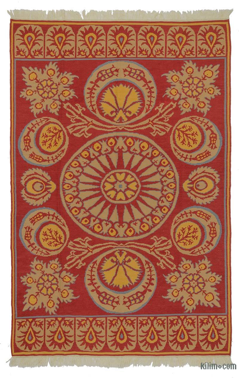 K0021088 Red New Turkish Kilim Rug