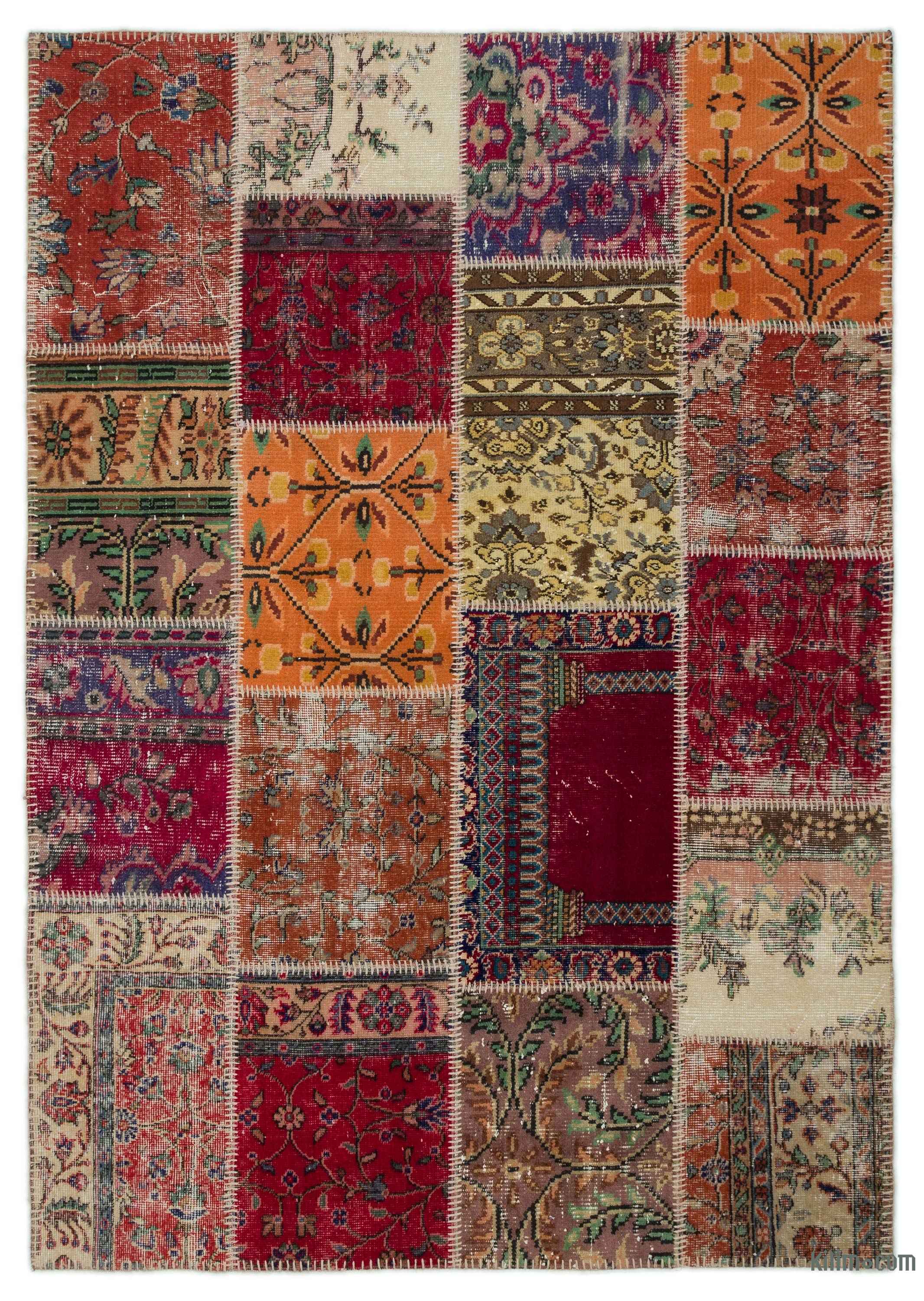 Vintage Patchwork Rugs Kilim Rugs, Overdyed Vintage Rugs, Handmade