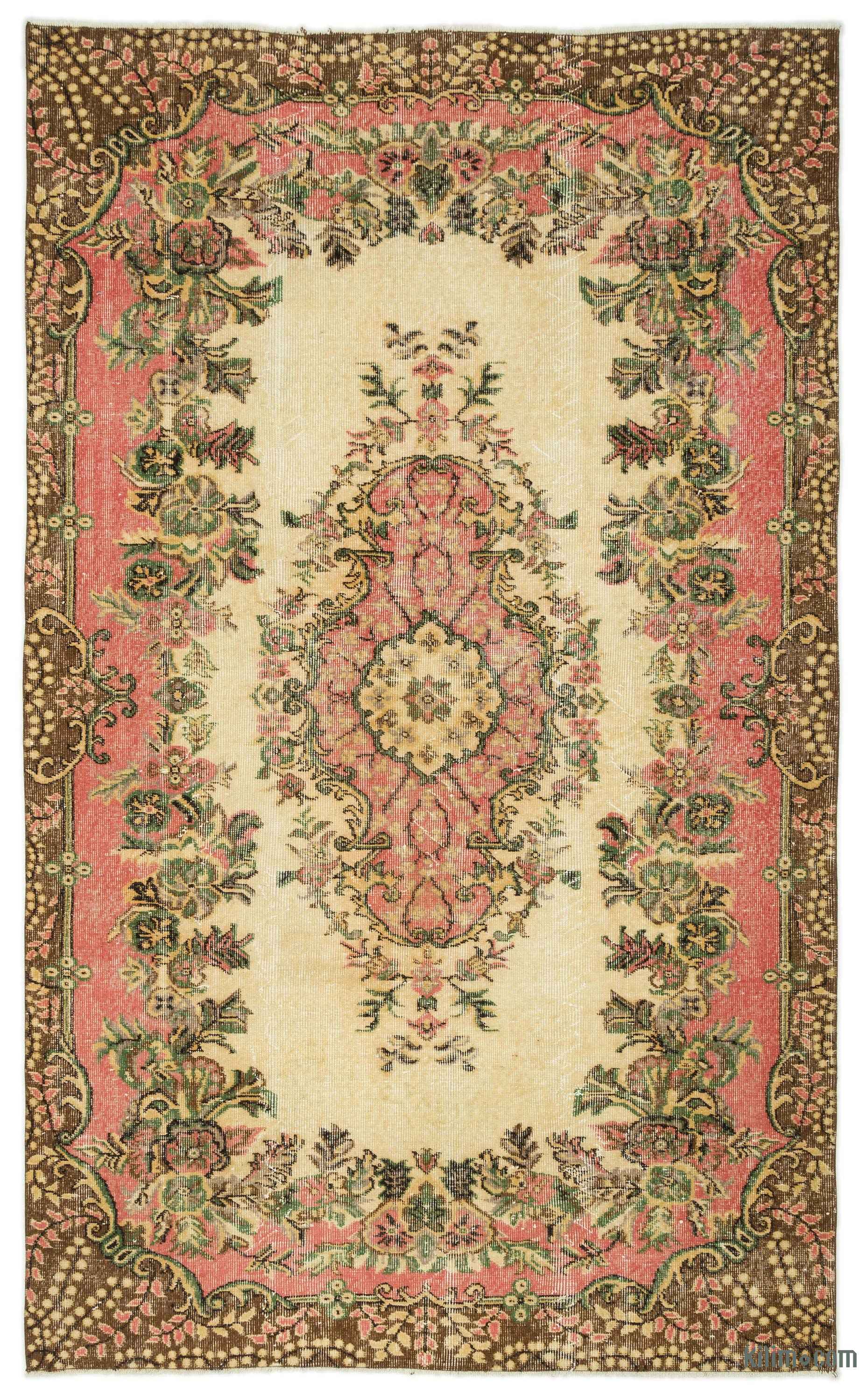 Turkish Vintage Area Rug 5 6 X 9 3 66 In 111