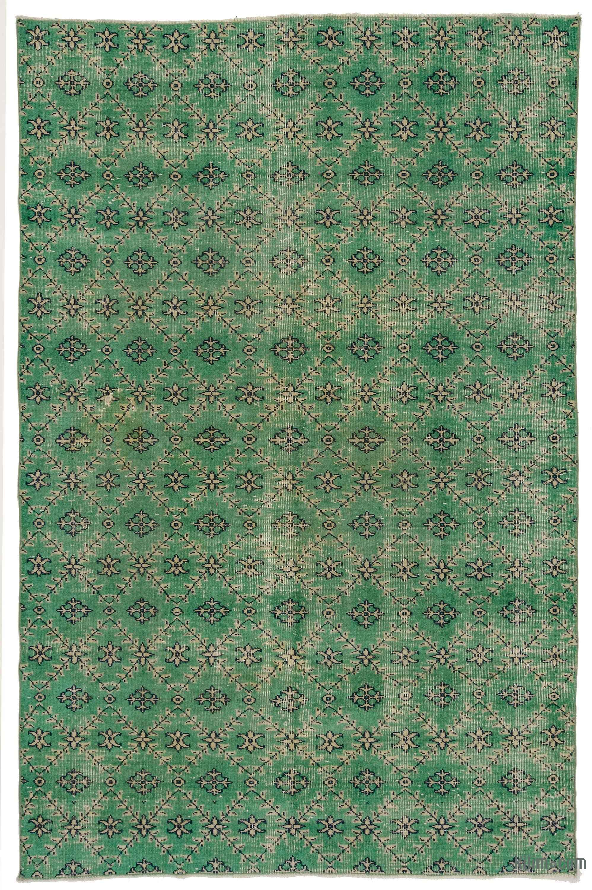 Green Turkish Vintage Area Rug 5 7 X 8 67 In 103
