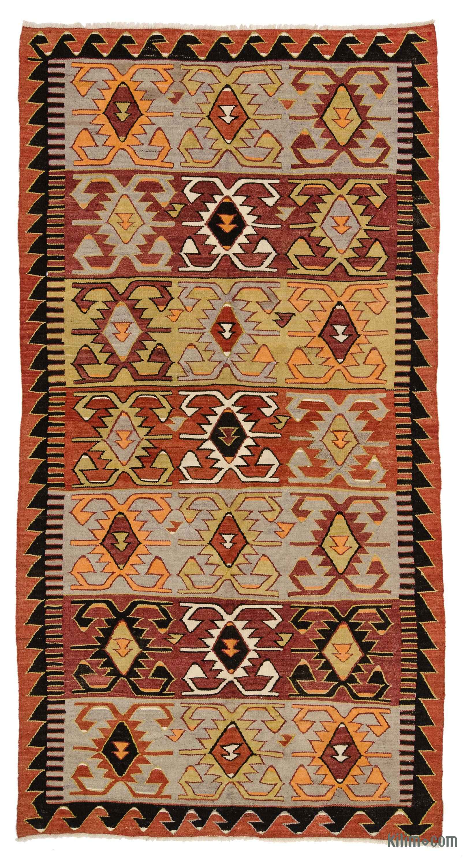 K0027353 Vintage Konya Kilim Rug 5 7 X 10 4 67 In 124 Kilim Com The Source For Authentic Vintage Rugs Kilims Overdyed Oriental Hand Woven Turkish Patchwork Carpets