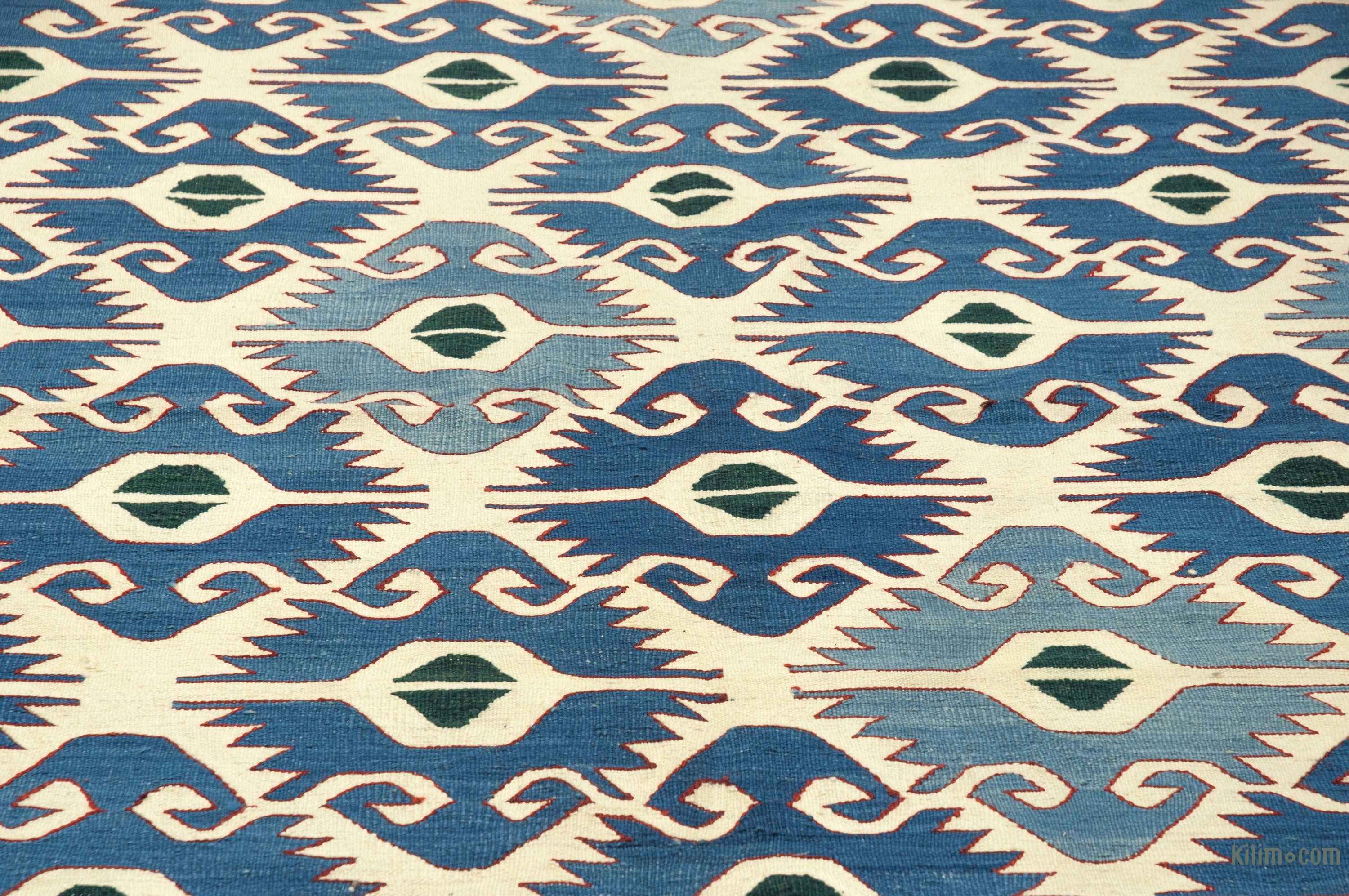 K0027795 Blue, Light Blue New Handwoven Turkish Kilim Rug 6'9" x 9'4