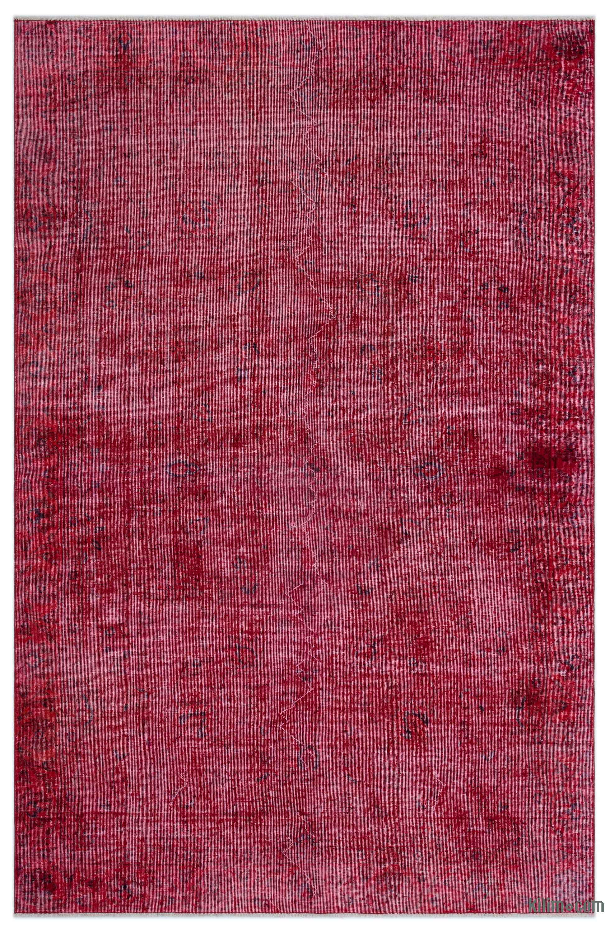 K0030121 Pink Over Dyed Turkish Vintage Rug 5 7 X 8 9 67 In Click To Enlarge