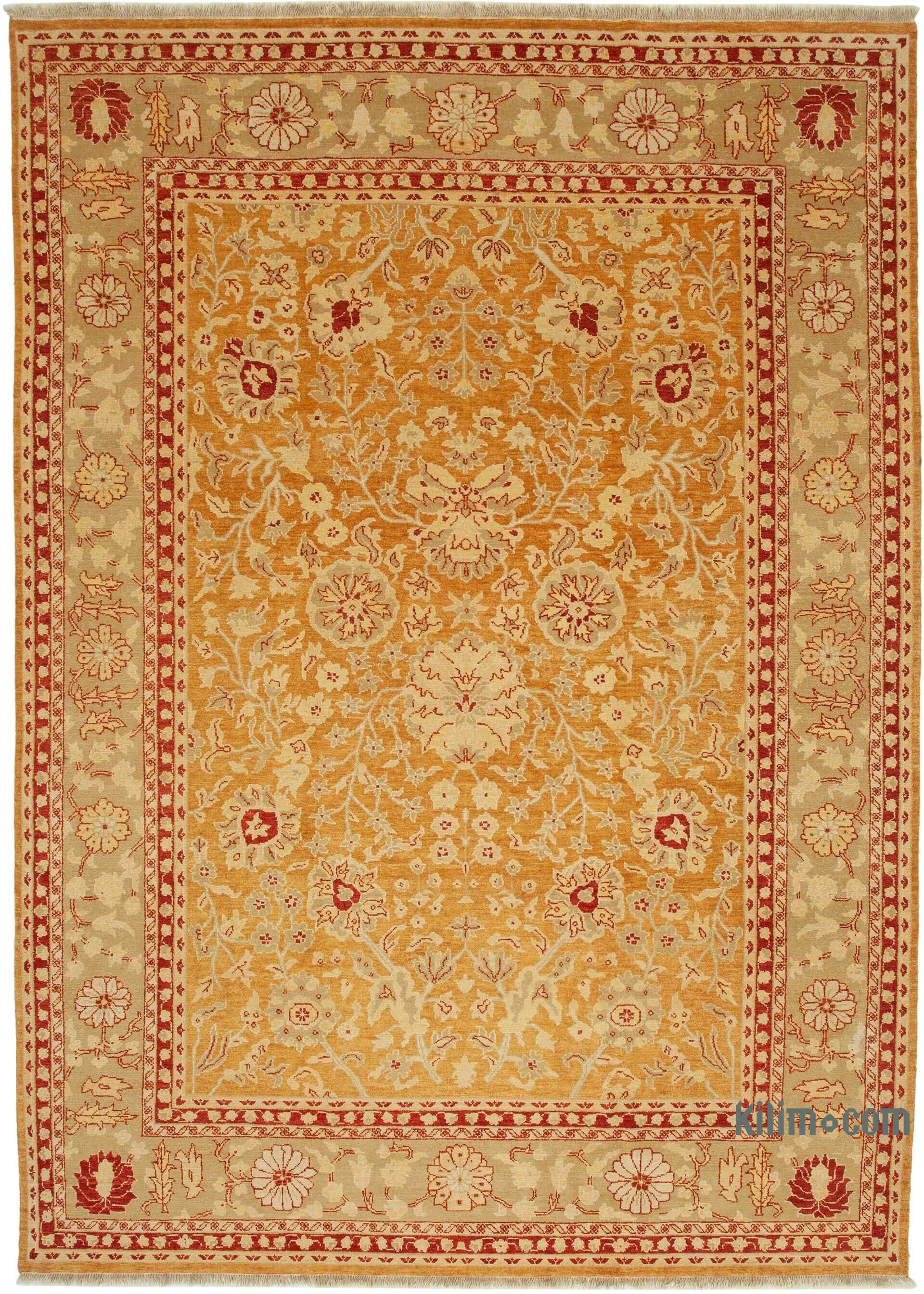 Orange New Hand Knotted All Wool Oushak Rug 10 X 14 1 Orange New Hand Knotted All Wool Oushak Rug 10 X 14 1